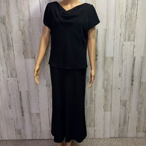 S.L. Fashions‎ Draped Cowl Neck Georgette Popover Dress